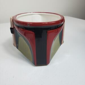 Star Wars Boba Fett Distressed Helmet Ceramic Mug 20 oz Mandalorian 3D Cup